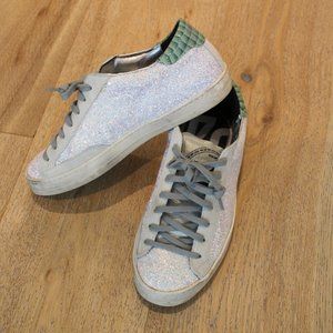 EXCELLENT P448 Caviar Glitter Suede Trim Sneaker 7